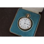 A 1920s 9ct gold Waltham open faced pocket watch, hallmarked to stem, outer and dust cover, with