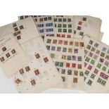 A collection of stamps and more, including some loose pages some with penny red examples, a 2002
