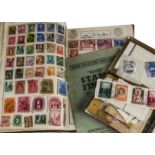 Six Royal Mail albums of PHQ postcards, together with a small collection of stamps (parcel)