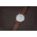 A 1980s Omega De Ville mid-sized gentleman's wristwatch, on brown leather strap