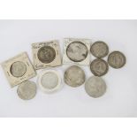 A collection of Dutch coins, including a one Gulden example dated 1793, F-VF, an 1847 2 and half
