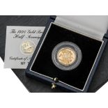 An Elizabeth II proof half sovereign, dated 1998, in capsule, Royal Mint box and certificate (3)
