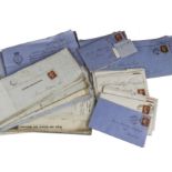 An interesting collection of 19th century stamps and postage and other documents, including some pre