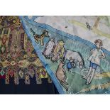 A modern lady's silk scarf by Mulberry, together with another silk scarf with Winnie the Pooh
