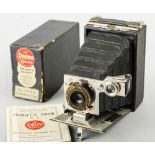 Kodak Premolette Camera, Junior No1, 2¼x3¼ version, body, G, in maker's box with 72 page instruction