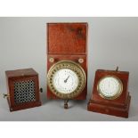 A 19th Century Wheatstone-pattern mahogany and brass Telegraph Instrument, with enamelled circular