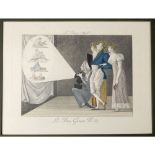 Le Bon Genre No 31, hand-coloured engraving showing caricatured types looking at the projected image