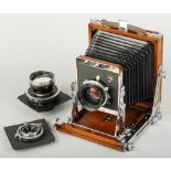 Ikeda Anba Wood View Field Camera, an extremely light and compact 5x4 camera, later type with back