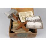 Collection of over 150 Stereoscopic Cards and a Hand Held Stereoscopic Viewer, including two hold to