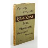 Carl Zeiss Jena 1898 Microscope Catalogue, 31st edition extending to 123 pages in board covers,