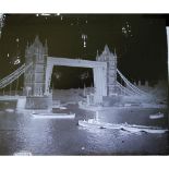 24in x 20in Dry-Plate Glass Copy Negatives, Trafalgar Square, London Bridge, Tower Bridge and The