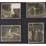 Silver print Edwardian snapshot album, passenger ship journey to South Africa, Panhard & Levassor-