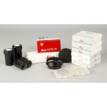 Leicameter MR, in maker's box with a group of Leica filters, a 12585 hood and more (a lot)