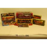 boxed Fire Service Vehicles, Including Road Monster Gift Sets by Autocraft, Matchbox Motorcity,