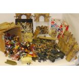 Post -War Timpo Toys and Britains Figures, Plastic models of cowboys and native Americans, Roman,