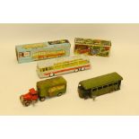 Tri-ang Minic tinplate clockwork Vehicles and other models, Tin mechanical horse and Pantechnicon (
