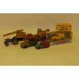 Dinky Toys, Three boxed examples including 971 Coles Mobile crane, modern 1953 Austin A40 and modern