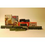 Tri-ang Hornby 00 Gauge models and spares, unboxed Tri-ang 3-Car DMU, blue 0-4-0 Tank Engine (