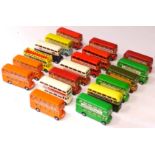 Corgi London Transport Routemaster Buses, assorted colours and displaying a range of adverts,