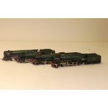 Hornby 00 Gauge BR and GW green Steam Locomotives and Tenders, unboxed, BR 4-6-2 'Britannia' , 2-8-0