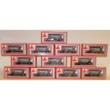 Lima OO Gauge 'Yeoman' Hopper Wagons, a rake of 12 ref 305635W wagons in grey with blue/white