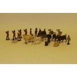 Pre-War and later Britains Farm animals and Soldiers, Mostly farm animals, cast and hollow lead,