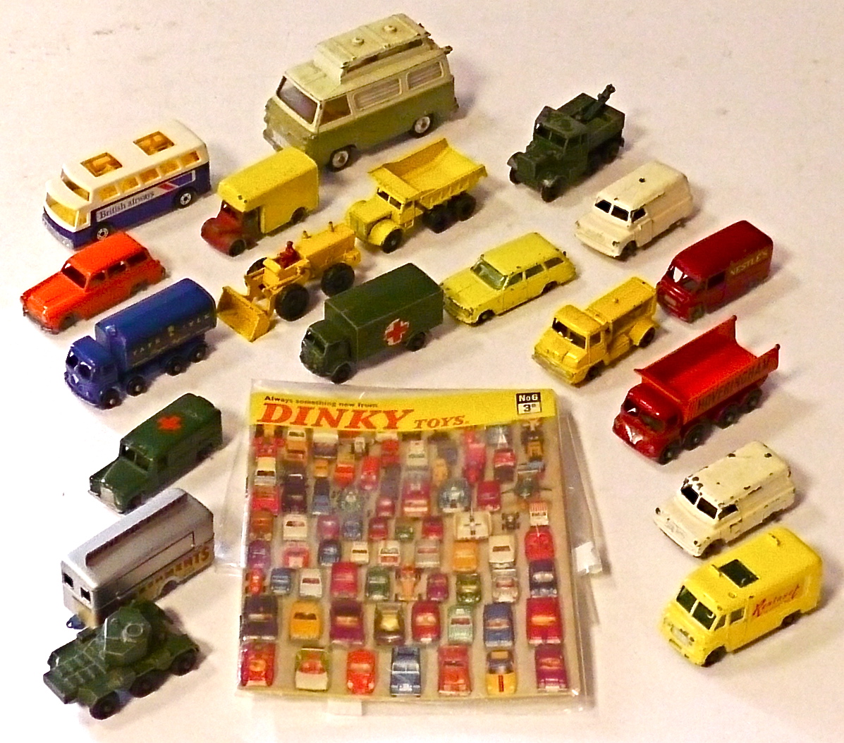 Matchbox 1-75 Series, cars, commercial and military vehicles, including a 6c Euclid Dump Truck,