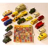 Matchbox 1-75 Series, cars, commercial and military vehicles, including a 6c Euclid Dump Truck,