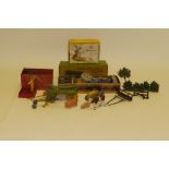 Britains and others playworn lead Farm items, including Britains, Taylor and Barrett, Carts,