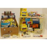 boxed Vehicles, Two boxes of vintage and modern domestic and commercial examples, various