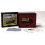 Britains No.08735 Land Rover Series 1, dark green, olive plastic tilt, comes complete with wooden