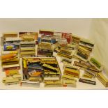 Model Buses and Coaches, Mostly 1:87 scale plastic models including forty plus boxed or packaged