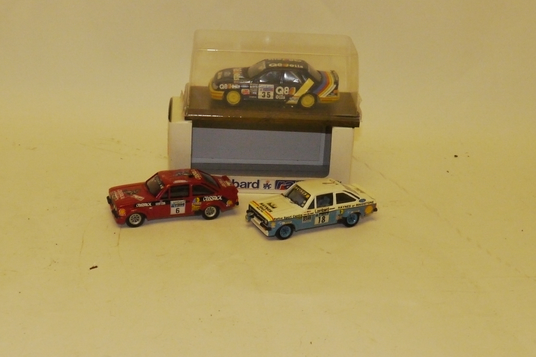 Motor-Pro, 1:43 Ford Sierra Cosworth models, cast metal 1990 Lombard RAC Evans/Davies Ltd Edition,