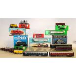 Older-Style Marklin HO Gauge 3-rail Track Locomotives and Stock, the metal-based track set 5192 with