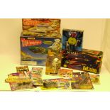 Thunderbirds Dr Who Stingray Captain Scarlett and Batman models, all boxed (some re-sealed)