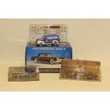 Franklin Mint Minichamps and Norev, 1946 Chevrolet Ski lodge truck and 1956 Continental Mark II,