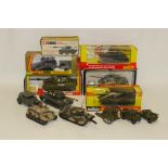 Diecast Military Vehicles, Eight boxed examples including Corgi 906 Saladin Armoured car and 907