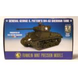 Franklin Mint General George S. Patton's M4-A3 Sherman Tank, 1:24 scale, metal structure with a