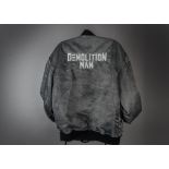 Demolition Man, Warner Brothers Crew Jacket, bomber style grey (large) with WB logo on front left
