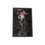 Fosse, a framed and glazed window poster 36cm X 56cm of the musical with thirty plus signatures from