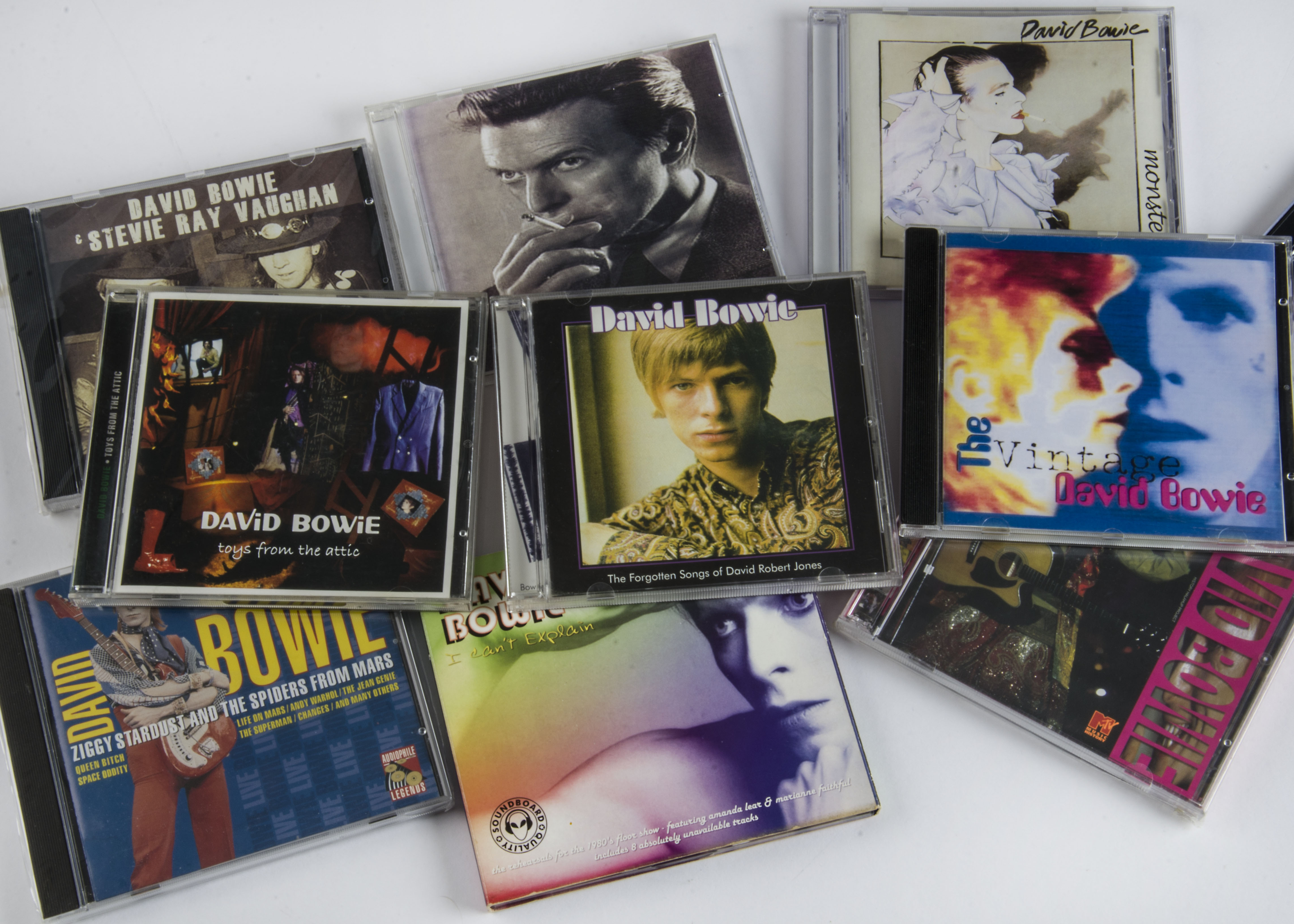 David Bowie / CD Albums, ten unoffical albums including Toys From The Attic, Monsters to Ashes, I