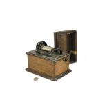 Phonograph, Edison: a Standard, Model B No. 435525, with two-minute gears, floating weight only of