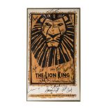 The Lion King, a window poster 36cm X 56cm of The Broadway Musical with approximately thirty