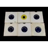 Reggae / Blue Beat Label, eight 7" singles on the Blue / Silver label and one on the yellow