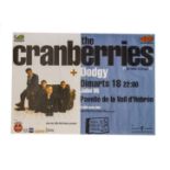 Cranberries, Festival D'Estil De Barcelona July 1995 large promotional 96cm x 66cm good condition