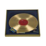 Judas Priest, An original gold disc award present to Dave Holland the bands drummer from 1979 -1989,