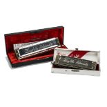 Harmonicas, Chromatic by M.Hohner The Larry Adler Professional 16 in original box together with