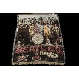 The Beatles, Sgt Pepper, wall rug by The Rug Barn USA approx 53" x 63" and in excellent condition