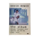 David Bowie / Poster, A framed thick Card Poster for the Hours Album - Possibly used for a Store