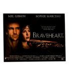 Braveheart, original UK quad in excellent condition featuring Mel Gibson and Sophie Marceau